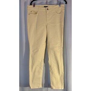 NYDJ  Jeans Women's 10 Yellow Stretch Denim Skinny Ankle Alina Lift Tuck